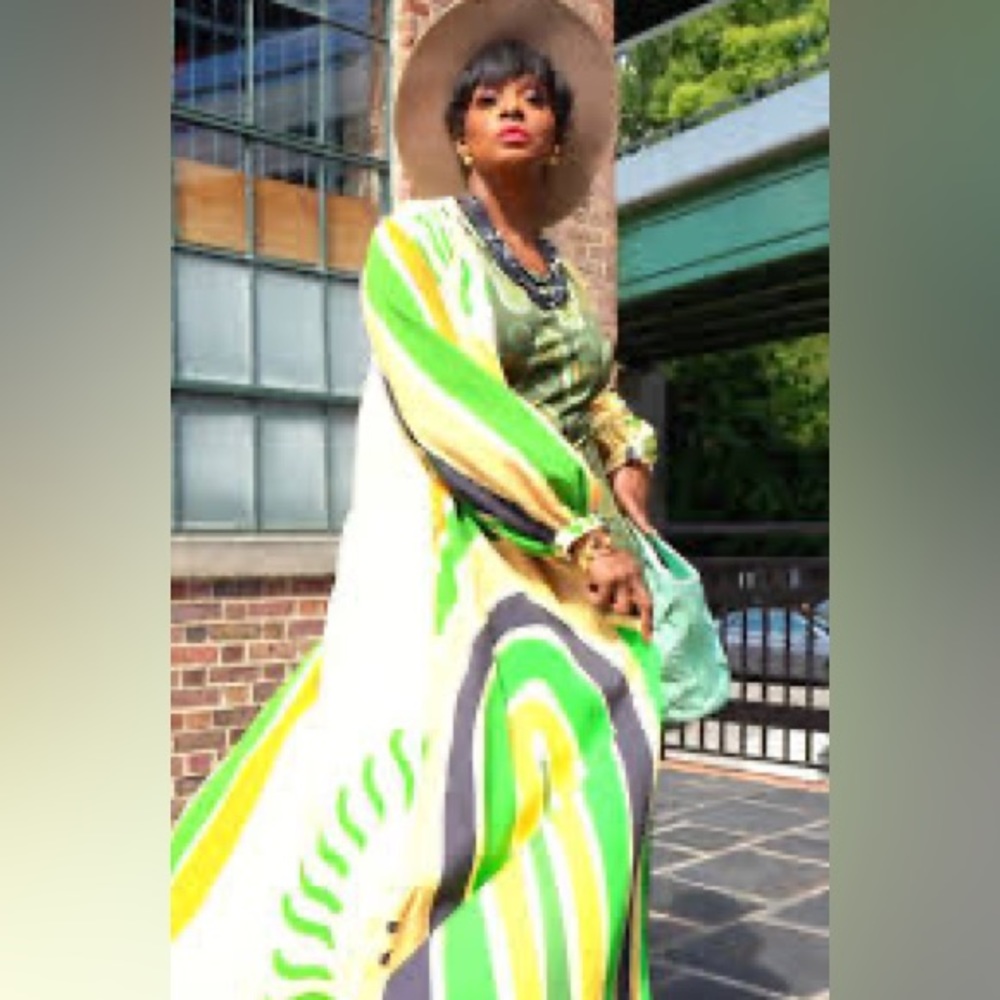 Sassy Jones Ngozi Lux 2pc Dress Set Green Small